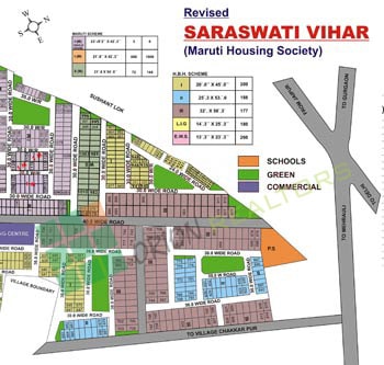 Saraswati Vihar Map